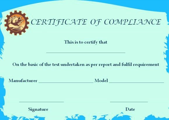 Certificate Of Compliance Template Elegant Waterproofing Certificate Of Pliance Template