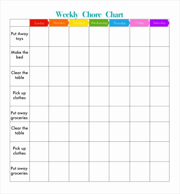 Chore List for Adults Fresh How to Make Good Schedule Using 5 Chore List Template Types