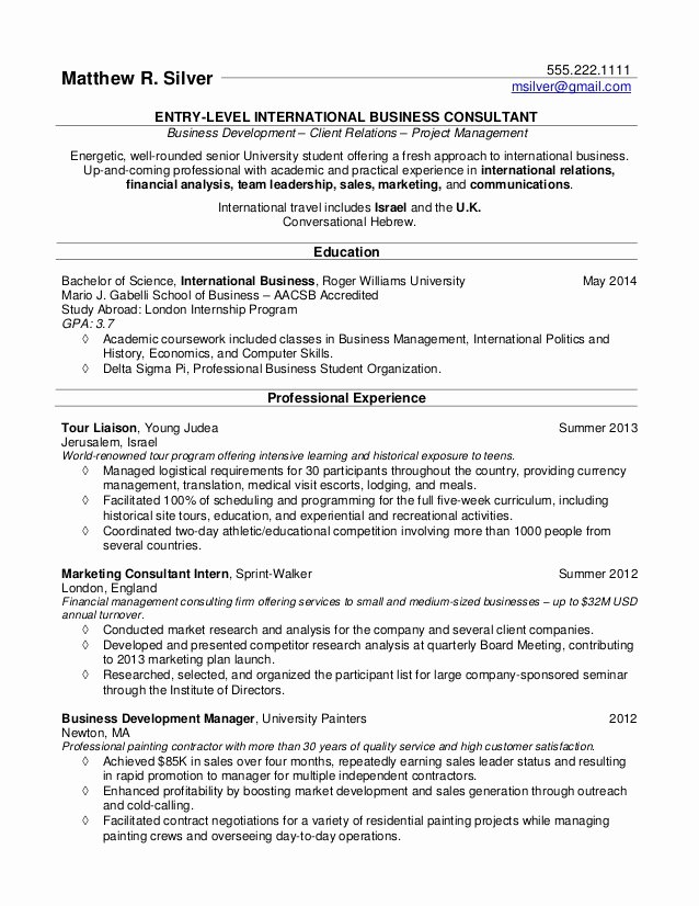 College Graduate Resume Template Best Of Resume Samples for College Students and Recent Grads