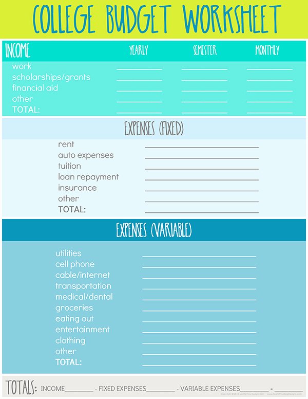 College Student Budget Template Inspirational College Student Bud Ing Worksheet