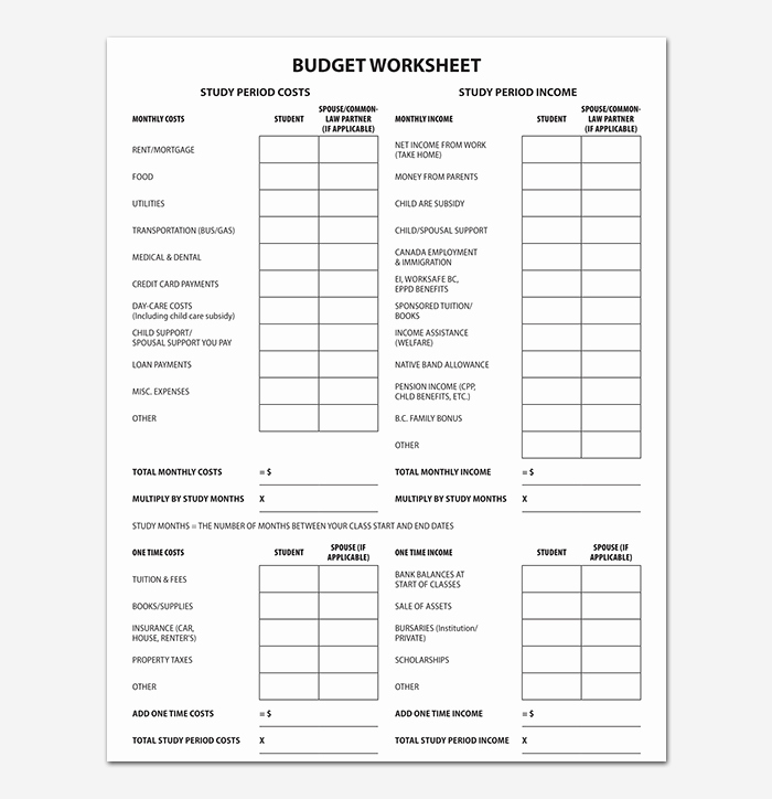 College Student Budget Template Lovely Student Bud Template 19 for Excel and Pdf format