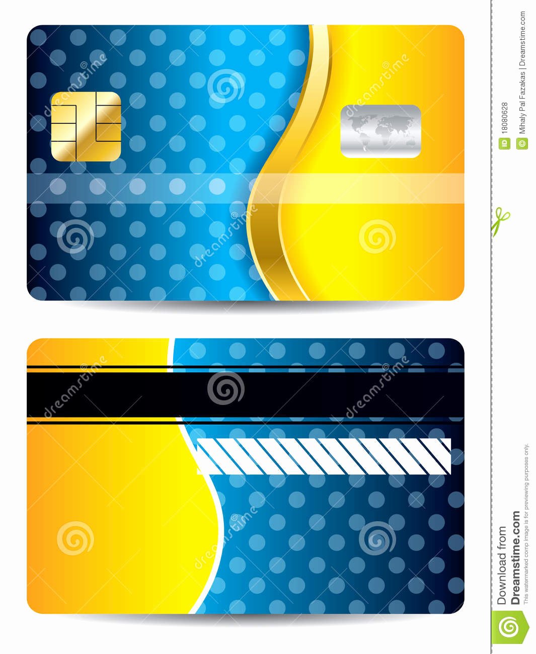 Cool Debit Card Designs Elegant Cool Blue and orange Credit Card Stock Vector