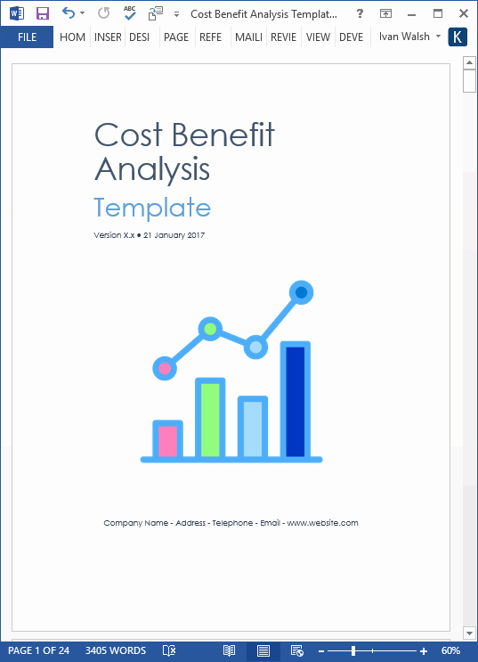 Cost Benefit Analysis Template Excel New Cost Benefit Analysis Template Ms Word Excel – Templates