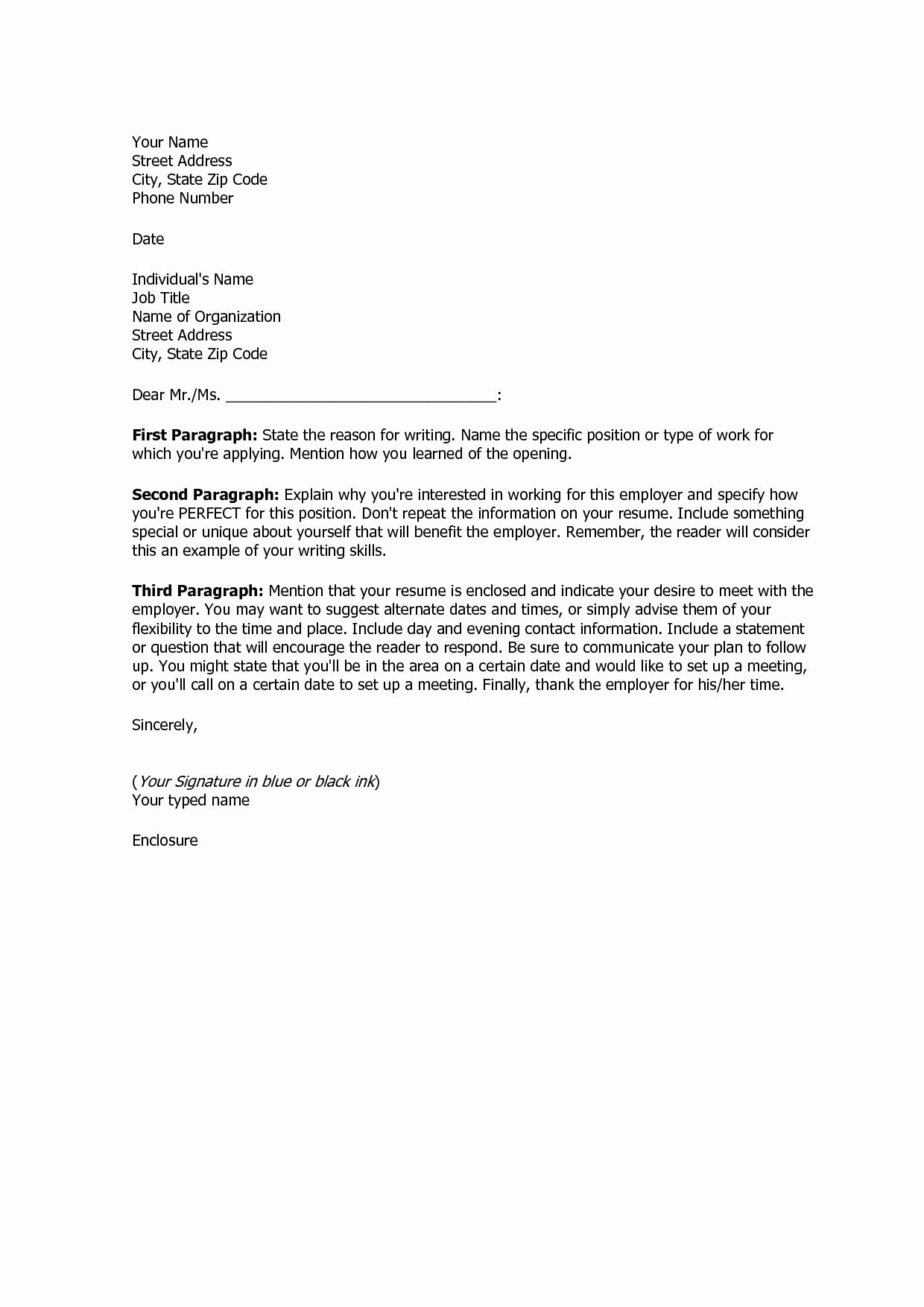 Cover Letter for Employment Best Of Basic Cover Letter for A Resume