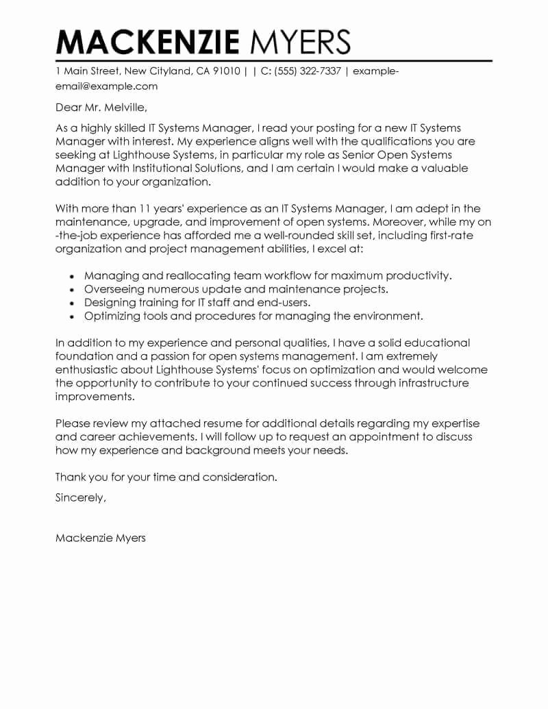 Cover Letter for Employment Unique Free Cover Letter Examples for Every Job Search