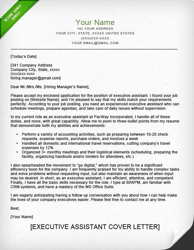 Cover Letter for Executive assistant Luxury Administrative assistant &amp; Executive assistant Cover