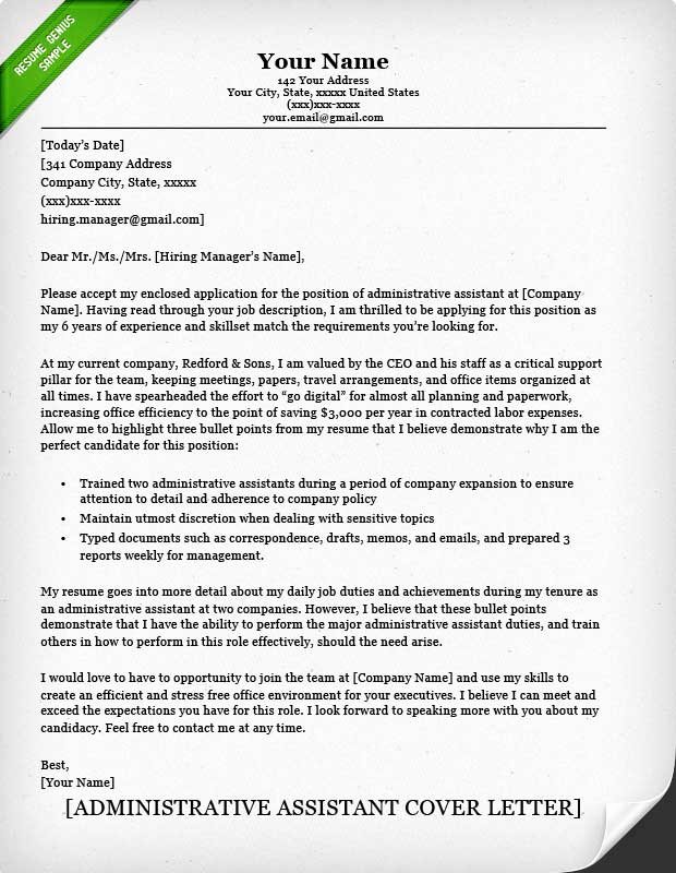 Cover Letter for Executive assistant New Administrative assistant &amp; Executive assistant Cover