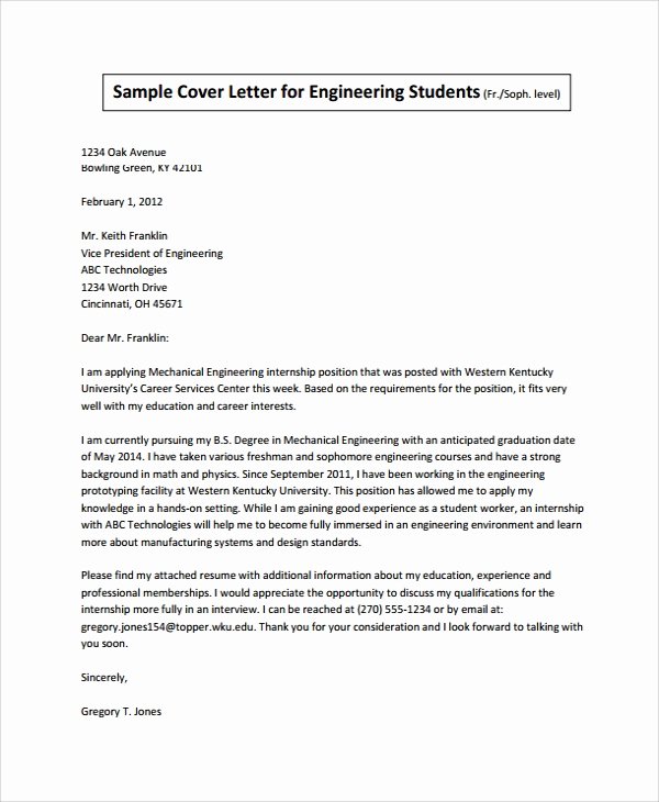 Cover Letter for Internship Template Unique 8 Sample Internship Cover Letters Pdf Word