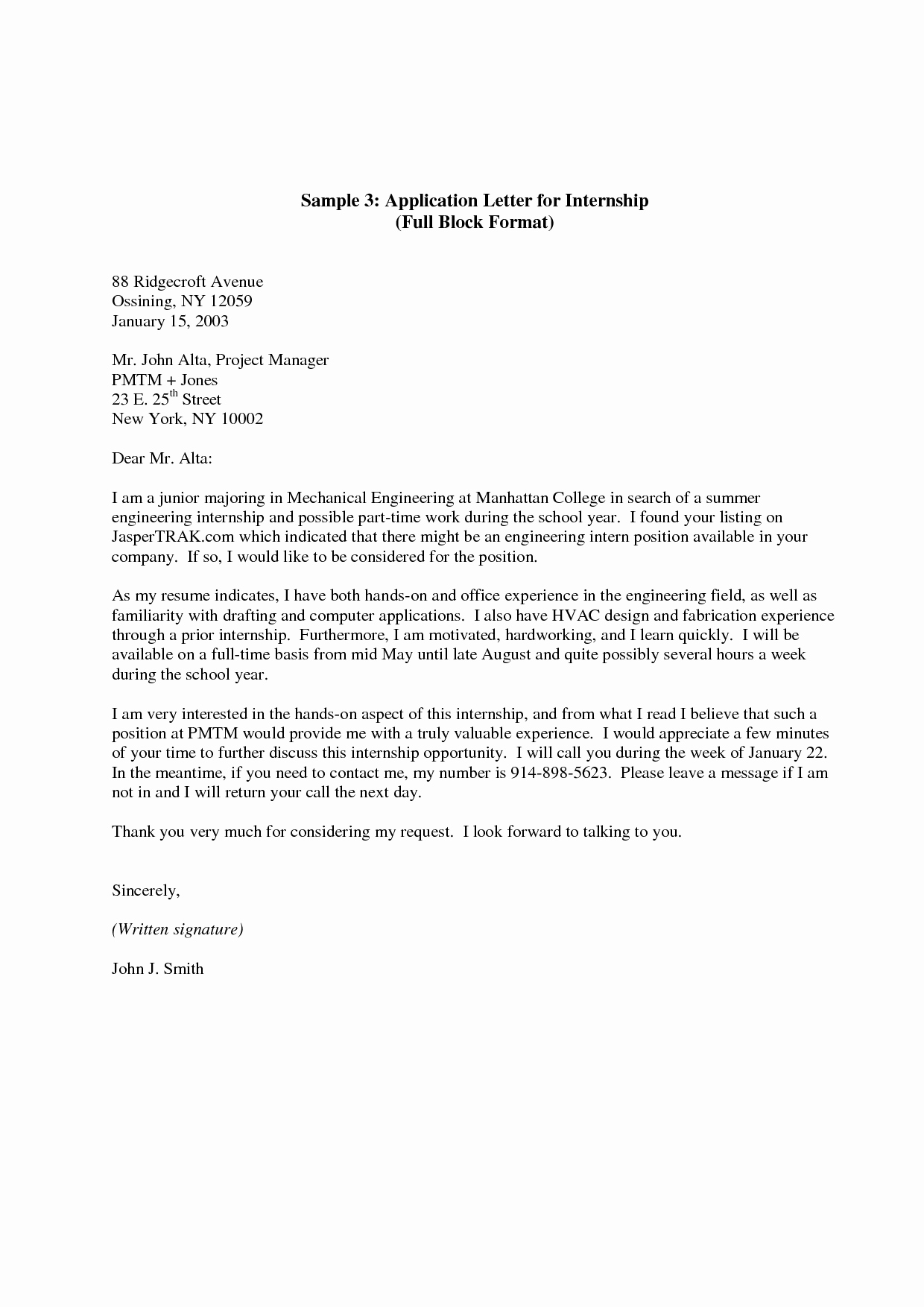 40 Cover Letter Template For Internship Desalas Template