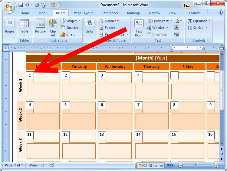 Create Calendar In Word Awesome How to Create An event Calendar In Microsoft Word 2008 7