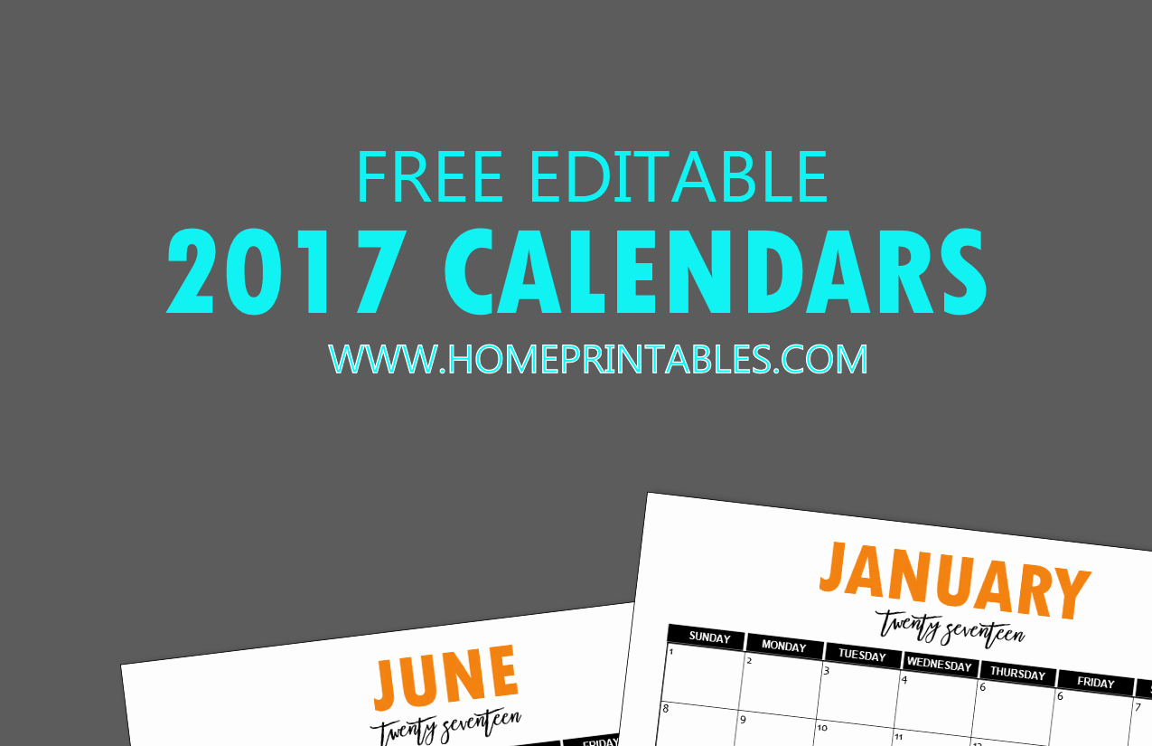Create Calendar In Word Inspirational Free Editable 2017 Calendar In Word Pretty Template