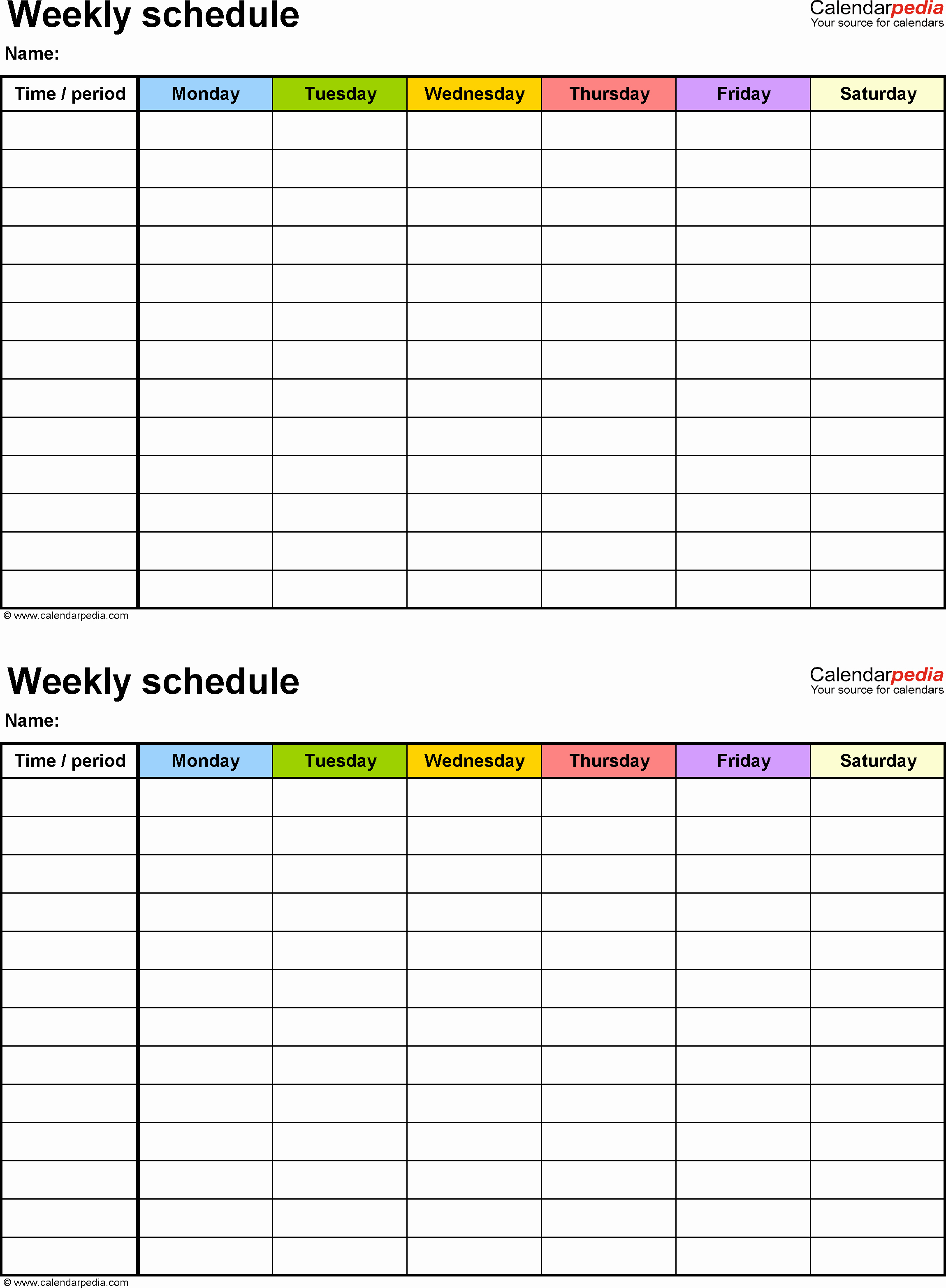 Create Calendar In Word New Weekly Schedule Template for Word Version 9 2 Schedules