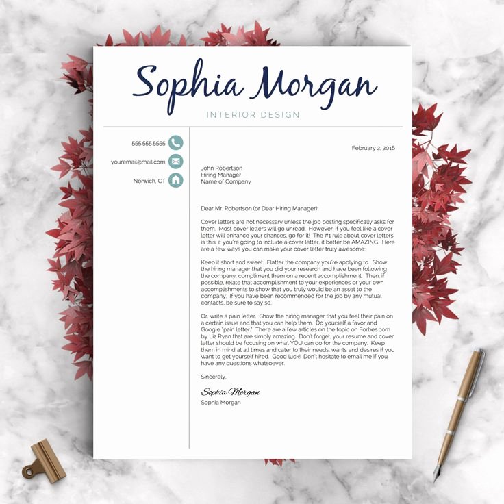 Creative Cover Letter Template Fresh Creative Resume Template Resume for Word and Pages