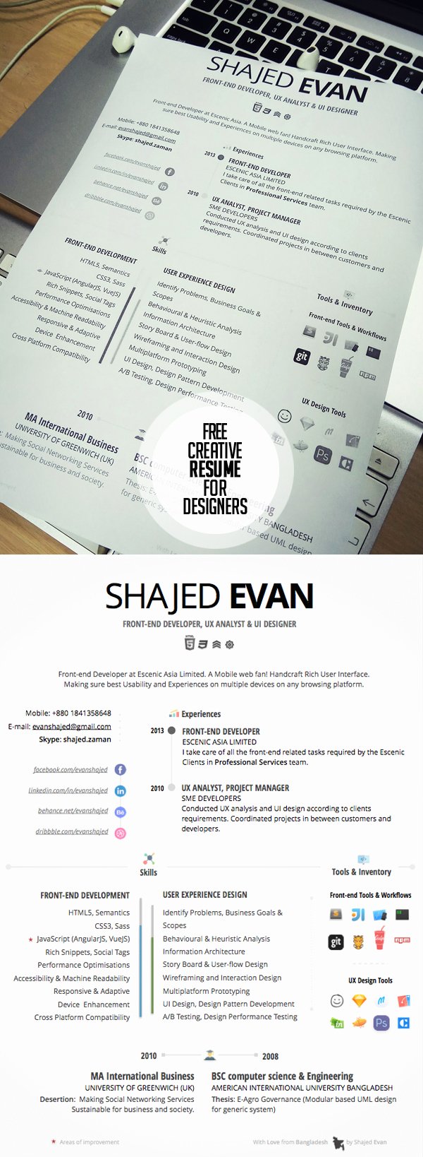 Creative Cover Letter Template New 23 Free Creative Resume Templates with Cover Letter