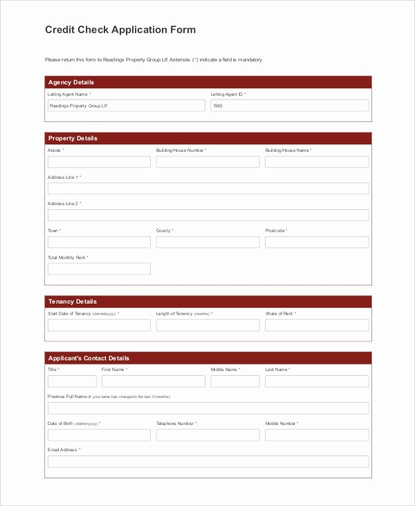 Credit Application form Pdf New Sample Credit Application form 8 Examples In Word Pdf