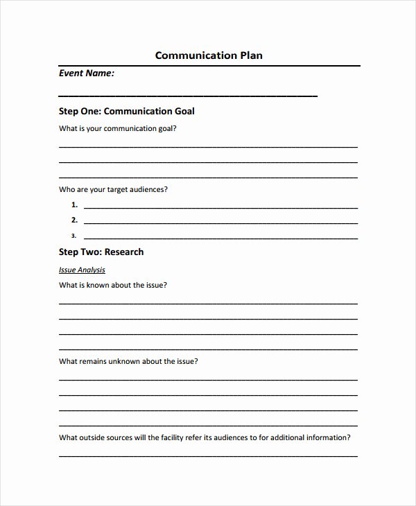 Crisis Communication Plan Template Awesome Free Munication Plan Template 40 Free Word Pdf