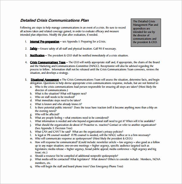 Crisis Communication Plan Template Luxury Download Ponent Reliability Under Creep Fatigue Conditions