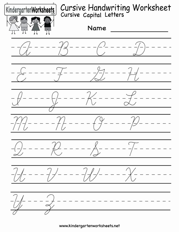 Cursive Handwriting Practice Pdf Elegant Kindergarten Cursive Handwriting Worksheet Printable