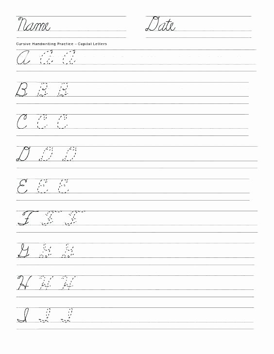 Cursive Writing Practice Pdf Awesome 3rd Grade Cursive Handwriting Worksheets