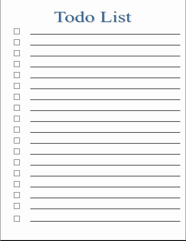 Daily to Do List Template Lovely 18 to Do List Vorlage