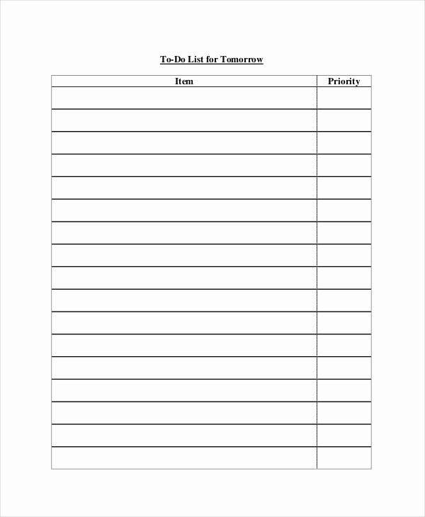 Daily to Do List Templates Awesome to Do List 13 Free Word Excel Pdf Documents Download