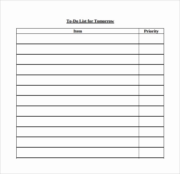 Daily to Do List Templates Beautiful Free 16 Sample to Do List Templates In Word Excel