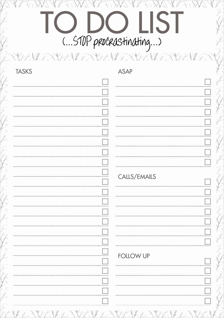 Daily to Do List Templates Fresh Best to Do List Template