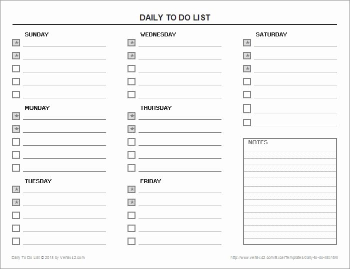 Daily to Do List Templates Luxury Free Printable Daily to Do List Landscape Pdf From