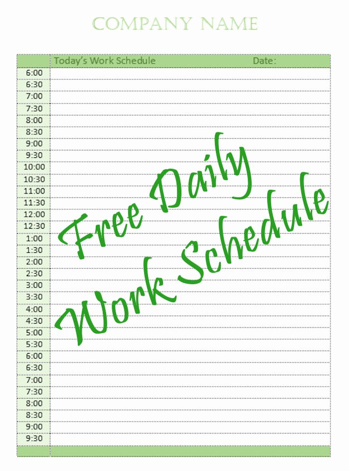 Daily Work Schedule Template Awesome Work Schedules Do they Work for You