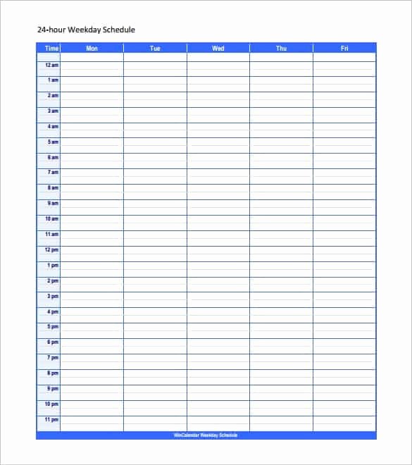 Daily Work Schedule Template Unique 9 Daily Work Schedule Templates Excel Templates