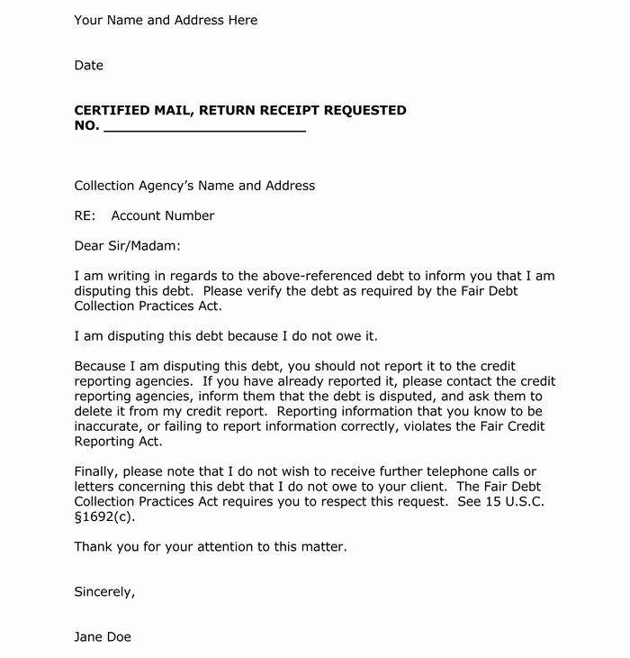Debt Validation Letter Template Awesome Sample Debt Validation Verification Letters for Debt