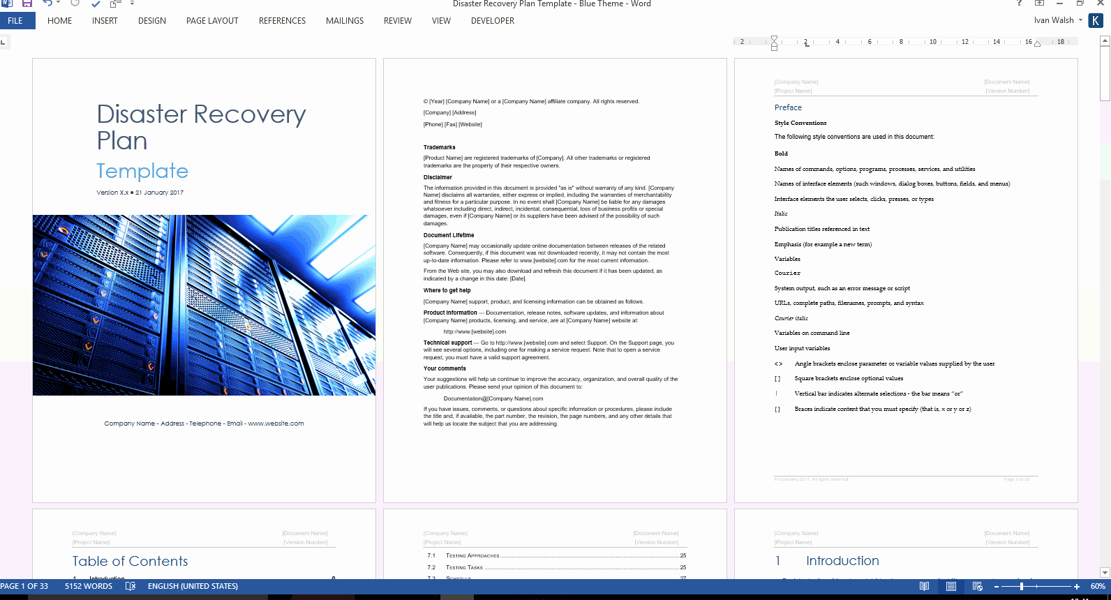 Disaster Recovery Plan Example Beautiful Disaster Recovery Plan Template Ms Word Excel