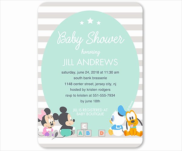 Disney Baby Shower Invitations Inspirational 63 Unique Baby Shower Invitations Word Psd Ai