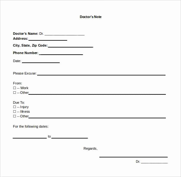 Doctors Note for Work Pdf New 35 Doctors Note Templates Word Pdf Apple Pages