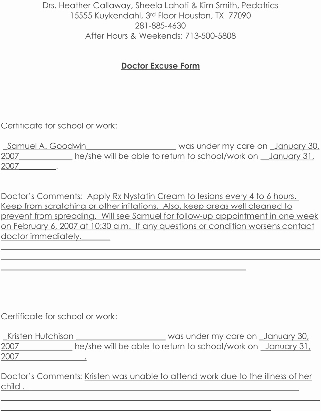 Doctors Note Template Pdf Elegant Doctors Note Template 10 Professional Samples to Create