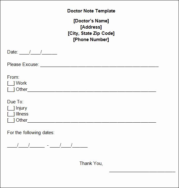 Doctors Note Template Pdf Luxury Sample Doctor Note 24 Free Documents In Pdf Word