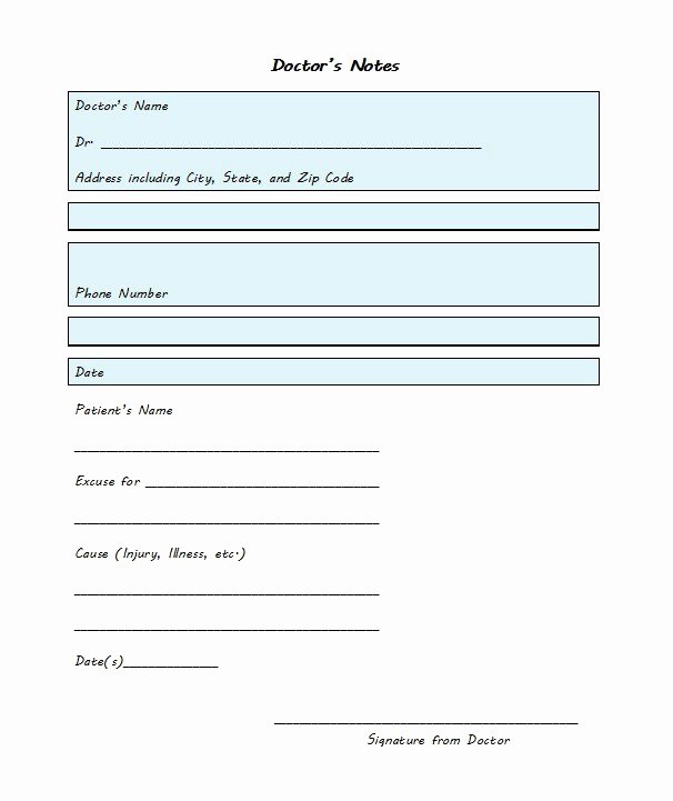 Doctors Note Template Pdf New 27 Free Doctor Note Excuse Templates Free Template