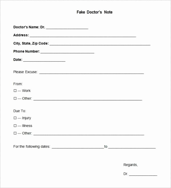 Doctors Notes for Missing Work Beautiful 35 Doctors Note Templates Word Pdf Apple Pages