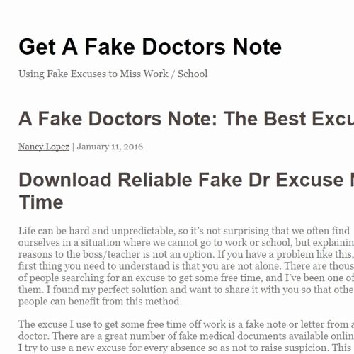 Doctors Notes for Missing Work New 1000 Ideas About Doctor Fake On Pinterest