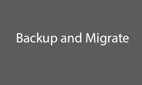 drupal backup migrate modules