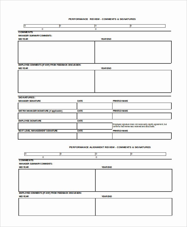 Employee Evaluation form Template Word Luxury Performance Review Example 9 Free Word Excel Pdf