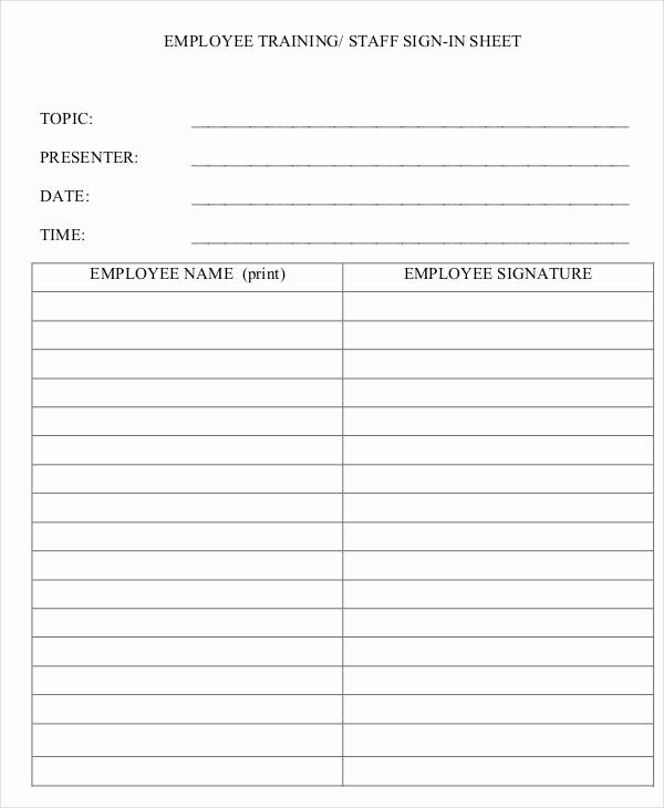 Employee Sign In Sheets Fresh Employee Sign In Sheets 10 Free Word Pdf Excel