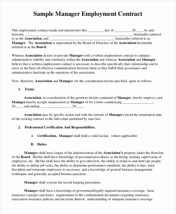 Employment Contract Template Word Beautiful Employment Contract Template 21 Sample Word Apple