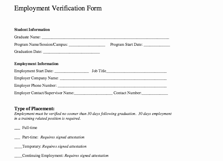 Employment Verification form Template Beautiful Employment Verification form Template Word – Microsoft