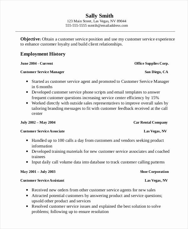 Entry Level Customer Service Resume Inspirational Customer Service Manager Resume