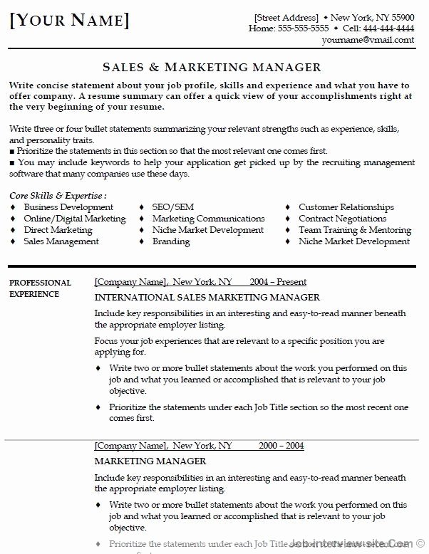 Entry Level Marketing Resume Best Of Entry Level Marketing Resume