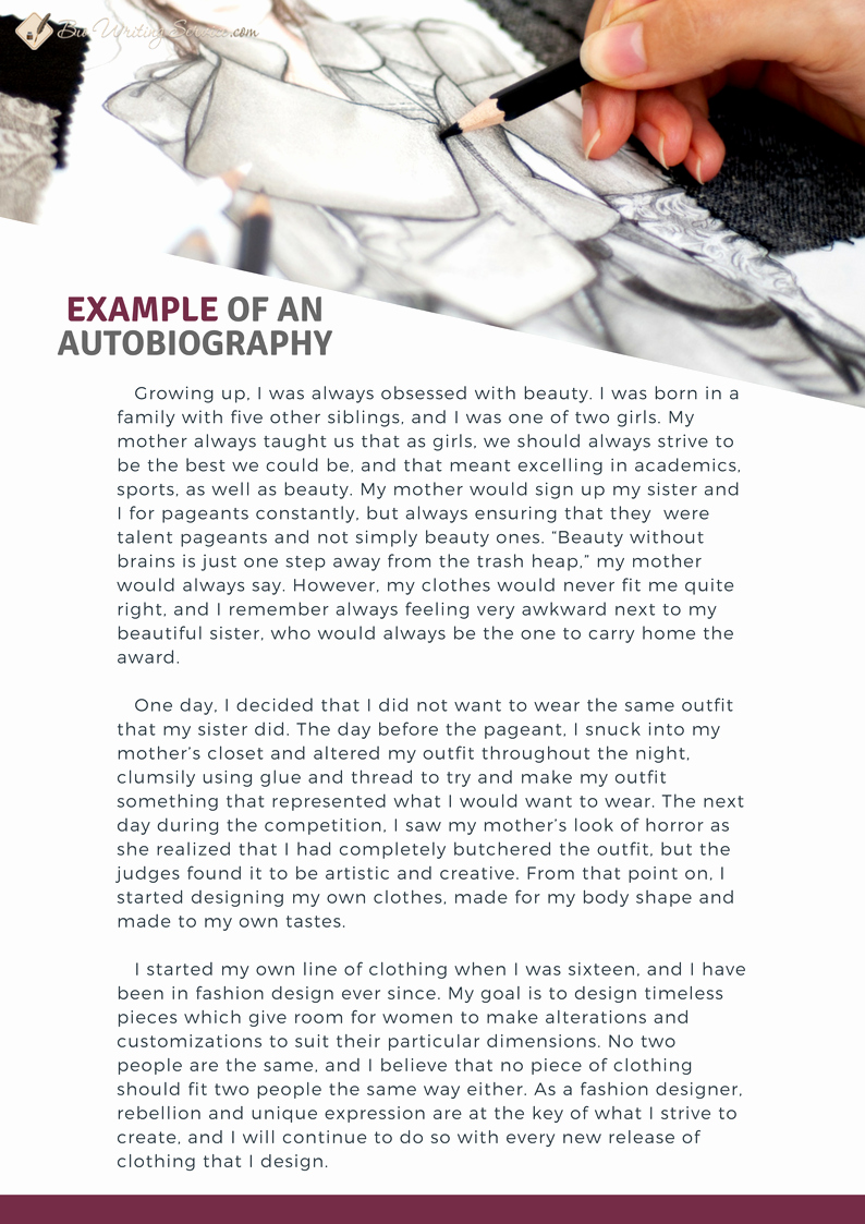 40 Example Of Autobiography About Yourself Desalas Template