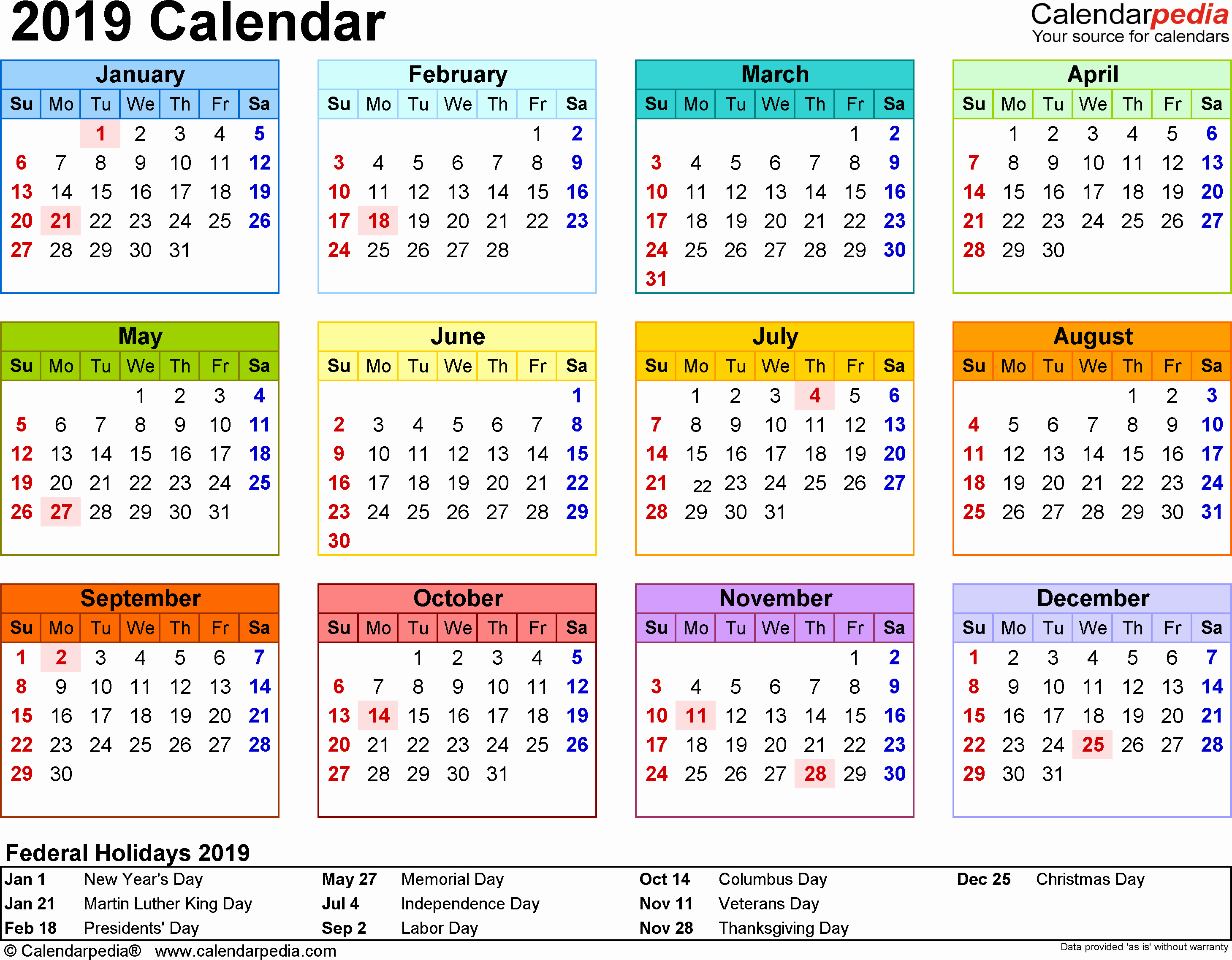 Excel Calendar 2019 Template Fresh 2019 Calendar Download 18 Free Printable Excel Templates