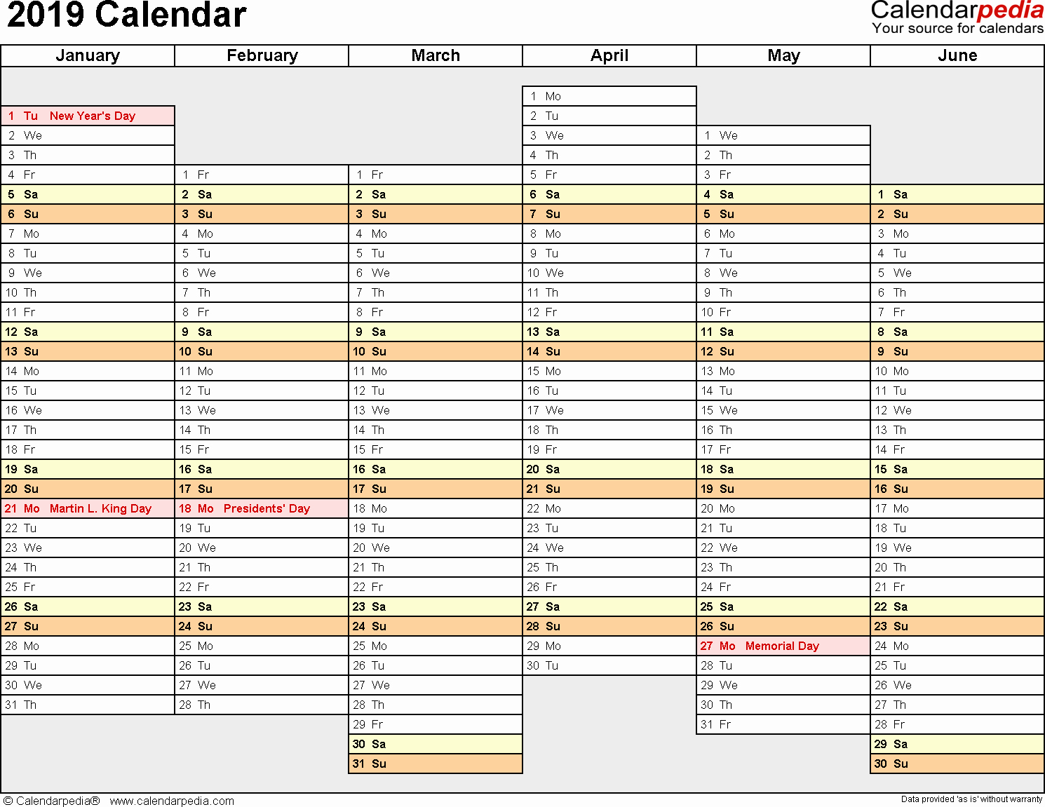 Excel Calendar 2019 Template Inspirational 2019 Calendar Download 18 Free Printable Excel Templates