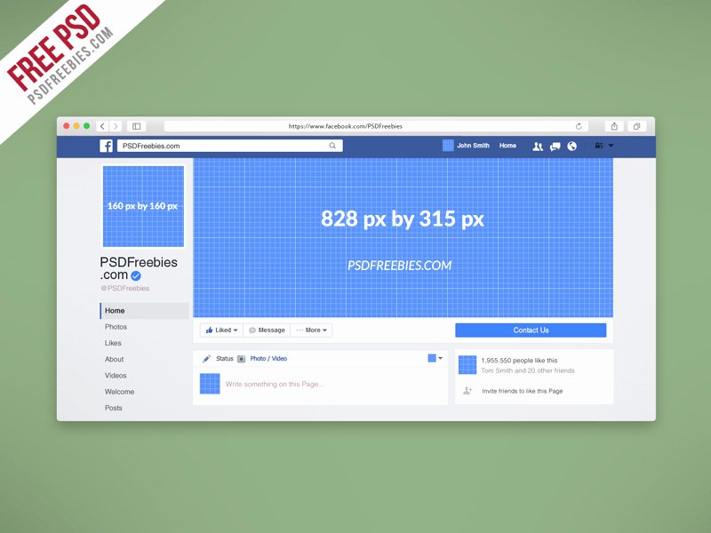 Facebook Cover Template Psd Awesome Page Mockup 2018 Free Psd